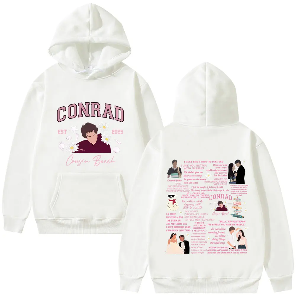 TV Play The Summer I تحولت جميلة كونراد كوزينز الشاطئ الجرافيك طباعة هوديي الرجال النساء عادية خمر كنزة بمقاس كبير هوديس #6