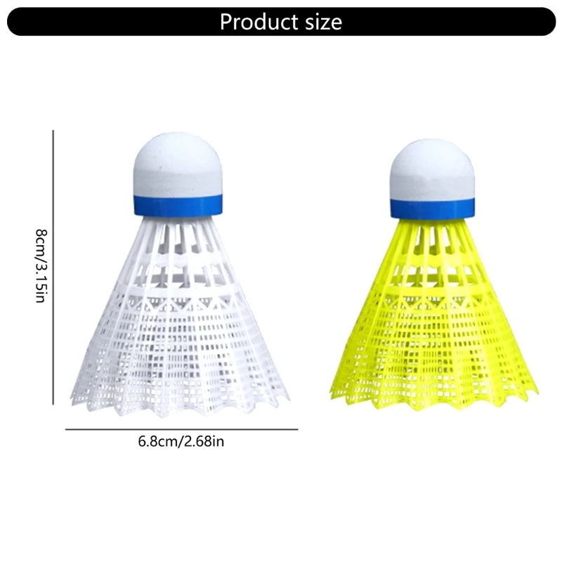 Y1UB 6pcs Badminton Balls Nylon Feather Shuttlecocks Replacement Balls with High Stability Shuttlecocks for Outdoor Sports image 6