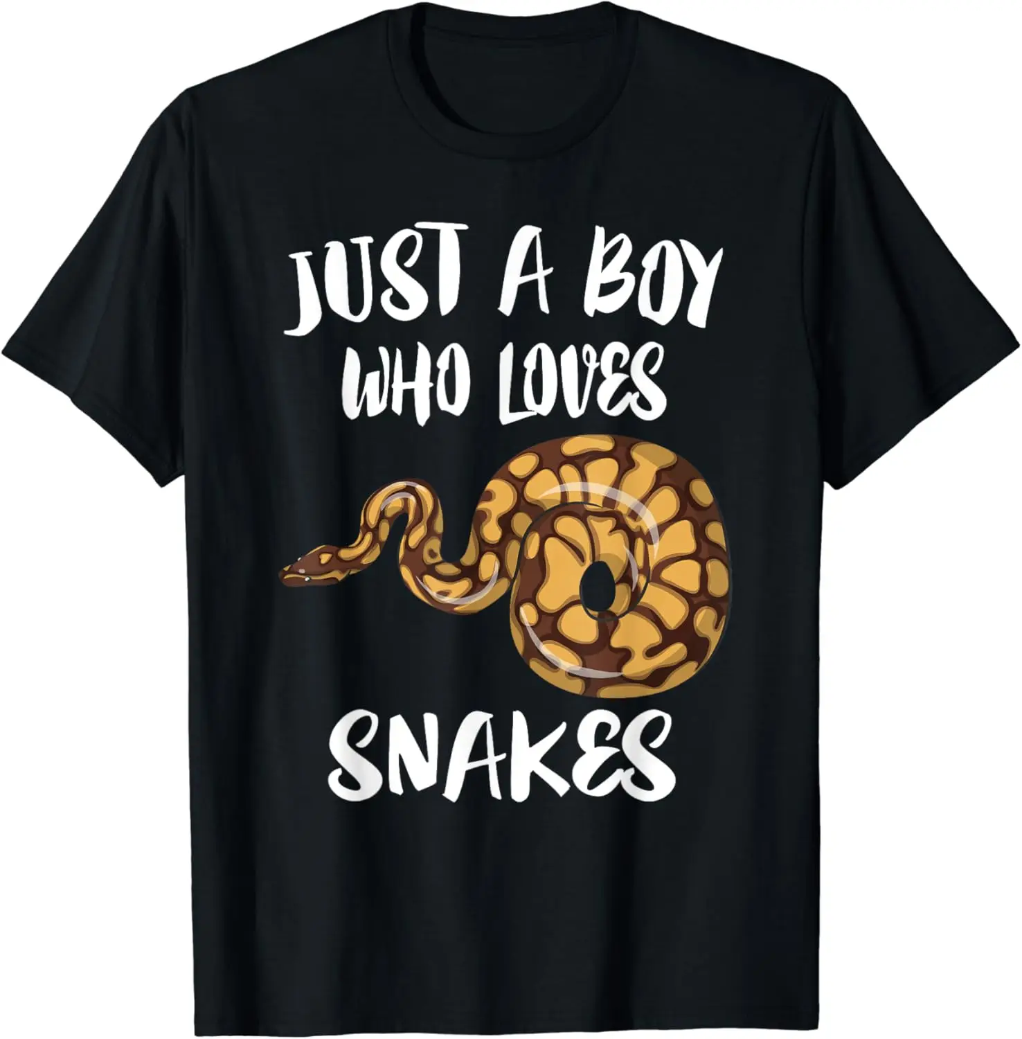 

Just A Boy Who Loves Snakes Animal T-shirt Summer Oversized Short Sleeved Shirt Casual Fashion Top Street Comfort Clothing