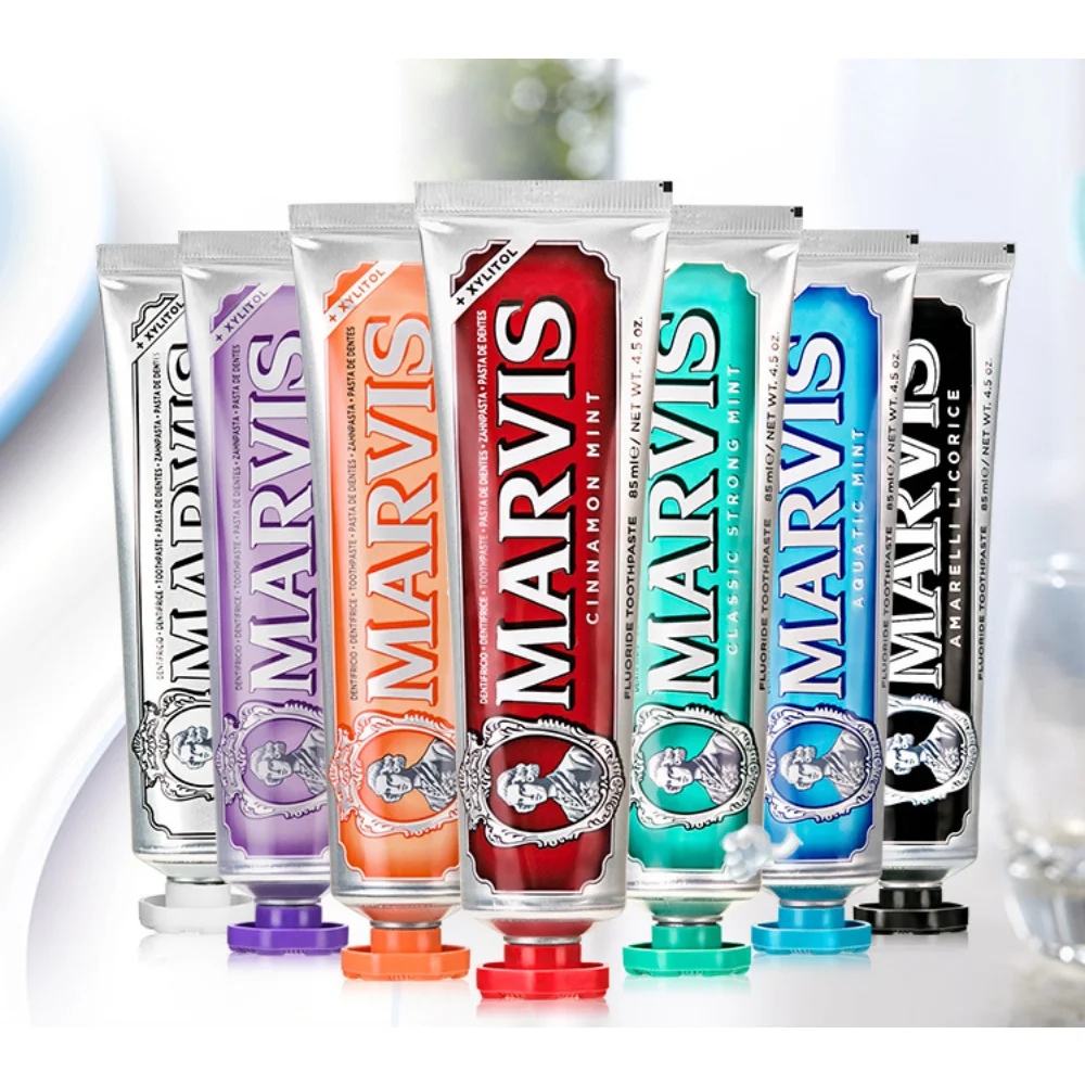 Marvis Toothpaste 85ml Italy Original Marvis Whitening Mint Freshen Breath and Remove Smoke Stains Toothpaste Teeth Whitening