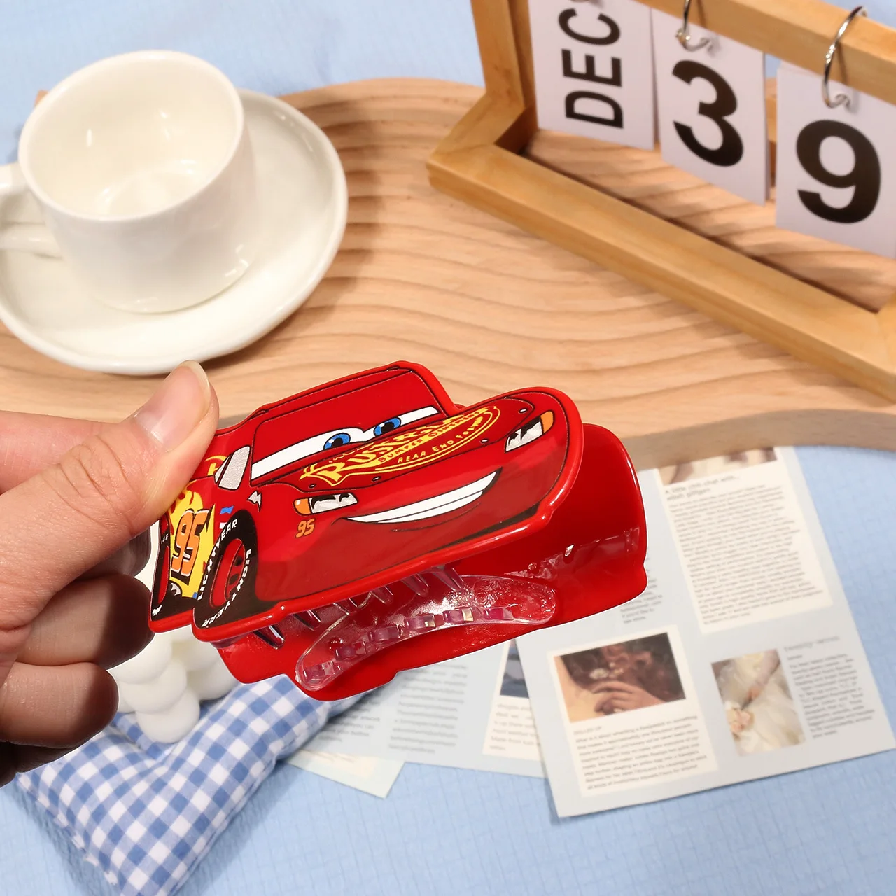 Lightning McQueen Acrylic Hair Claw Clip Cartoon Anime Race Car Hair Clips Claw Creative Hair Clip Hair Accessories Gift