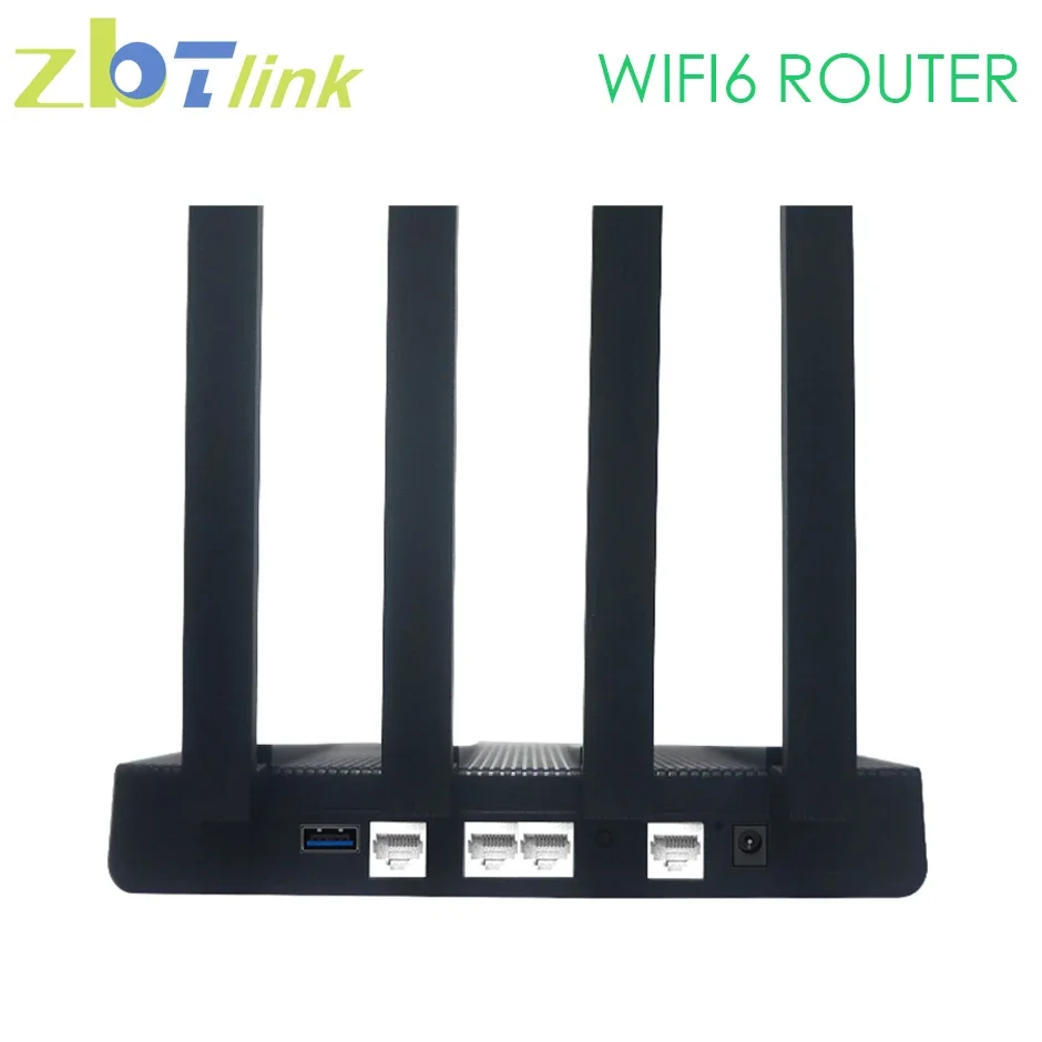 Zbtlink Dual Band WIFI6 Router 1800Mbps Mesh 256MB RAM USB3.0 WAN 3 Gigabit LAN Access Point Wireless Wifi Extender for Home