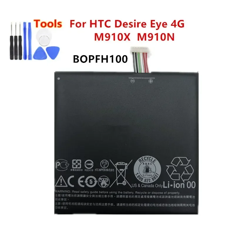 original Battery 2400mAh BOPFH100  For HTC Desire Eye 4G M910X M910N B0PFH100 Phone batteries + Free Tools