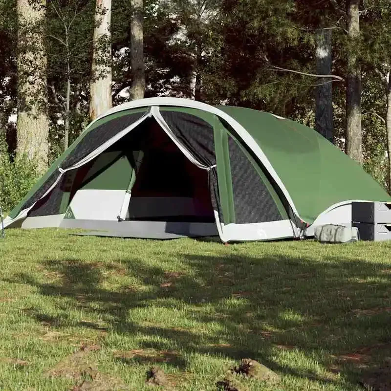 Image of Familienzelt für 6 Personen, Grün, Wasserdichtes, leichtes, tragbares Zelt für Camping, Strand, Baden, Toilette, Ankleiden, Outdoor-Reisen, Privatsphäre, Schutz, Zubehör
