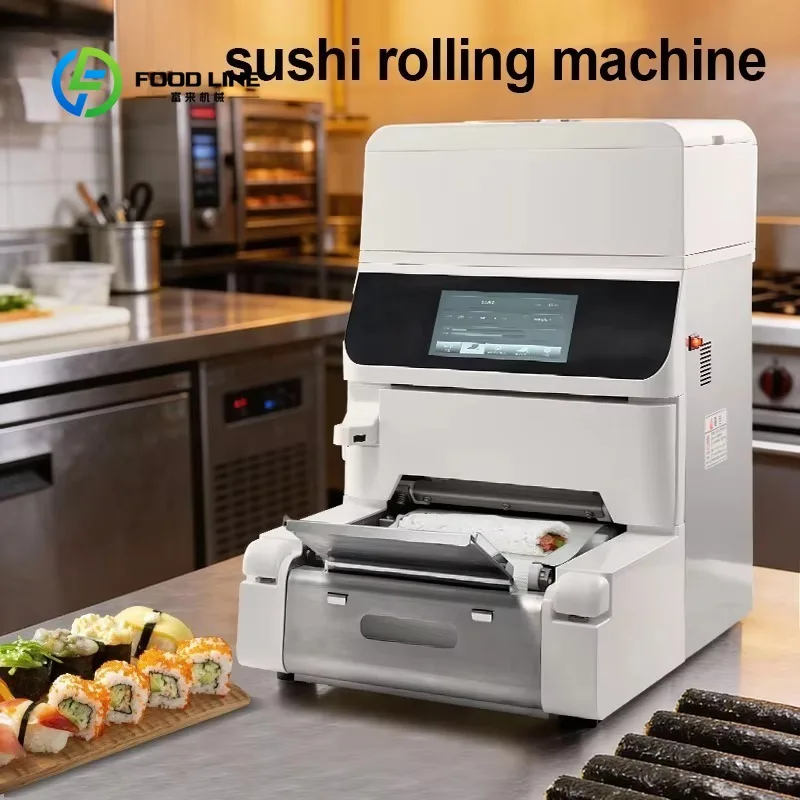 Customized Commercial Stainless Steel Electric Sushi Roll Making Machine 350W Voltage 110-240V Easy to Clean Easy Setup
