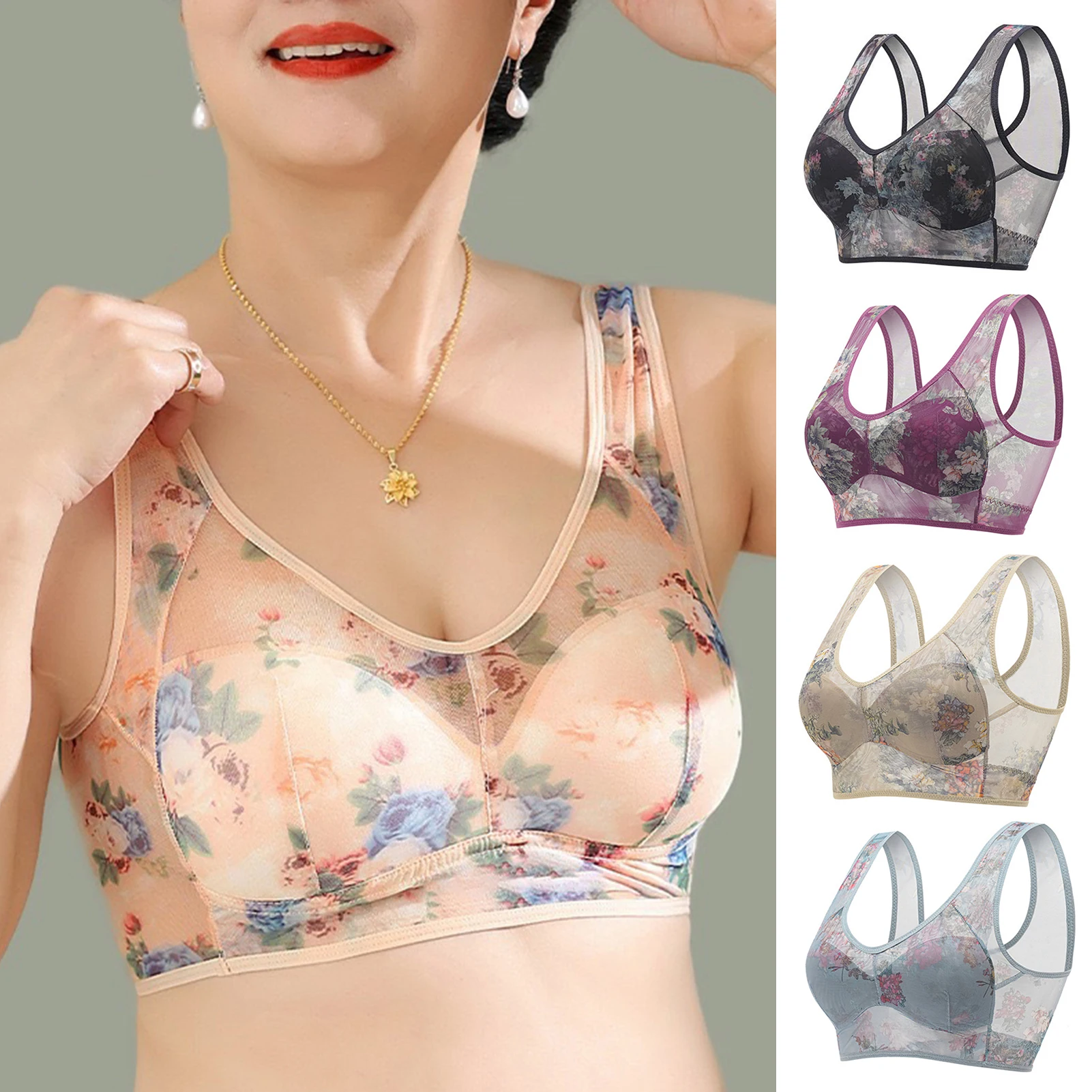 Women Strapless Bras Women's Lace Buttonless Comfortable Bra Push Up Lace Bra Comfort Wireless Lace Bralette For Women Sexy Bras image 5