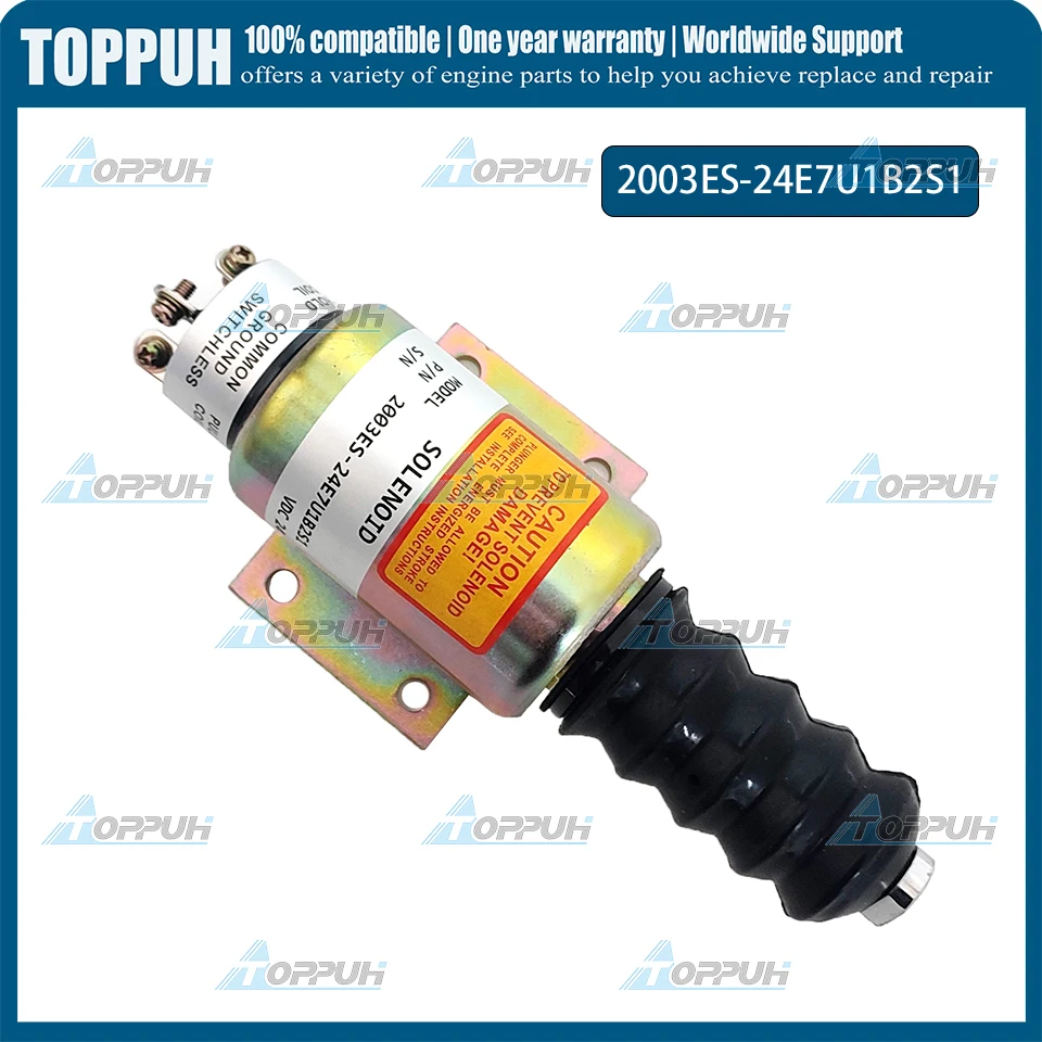 

1pc New 24V 2003ES-24E7U1B2S1 Shutoff Stop Solenoid Valve 3 Terminals