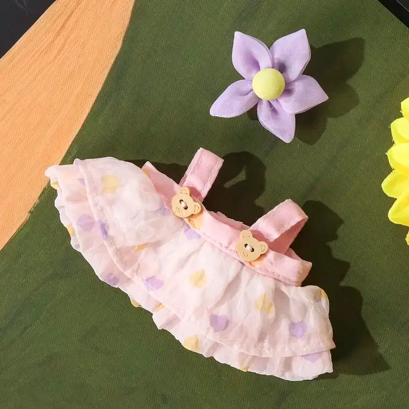 17 سنتيمتر ملابس الدمية القطيفة الصغيرة الزي اكسسوارات لكوريا Kpop Exo Labubu المعبود فتاة فستان الملابس هدية #4