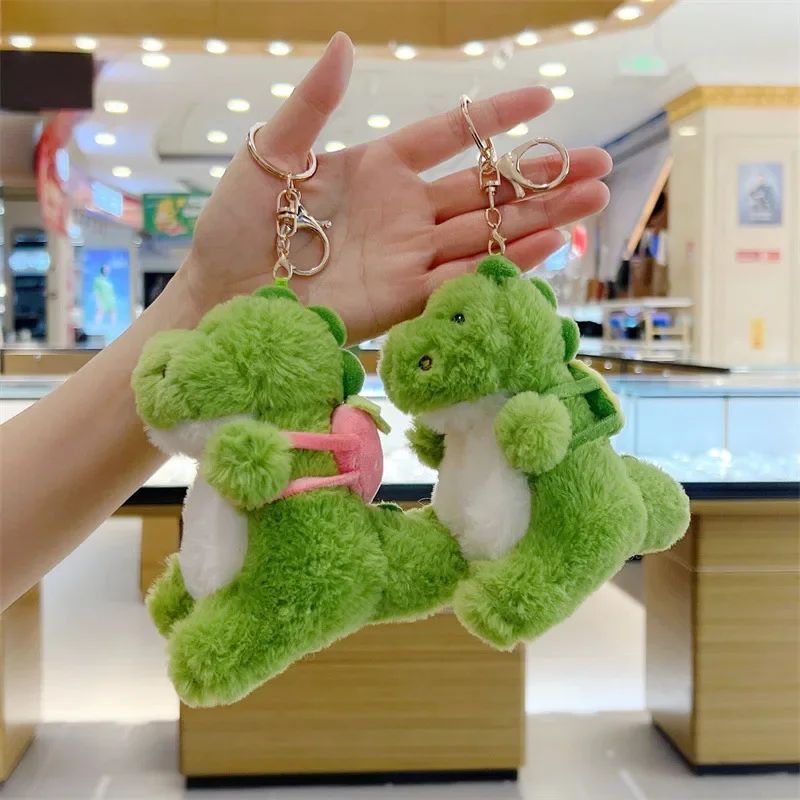 

Dinosaur Keychain Stuffed Plush Toy Backpack Pendant Decorative Soft Dinosaur Plush Doll School Bag Car Keychain Holiday Gift