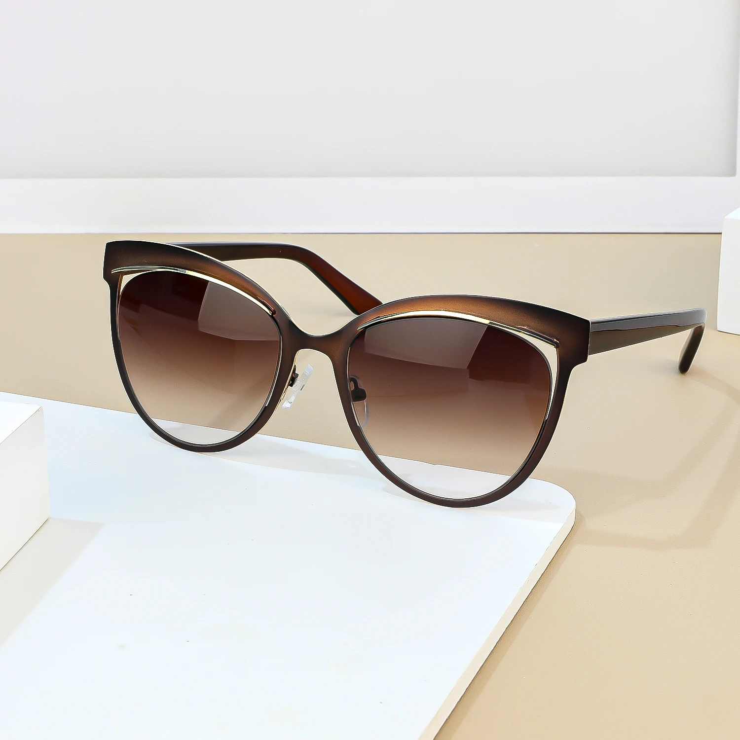 2026 neue Mode Cat Eye Sonnenbrille Frauen Übergroßen Schwarz Rahmen UV400 Schutz Trendy Sonnenbrille für Sommer – Detail 4