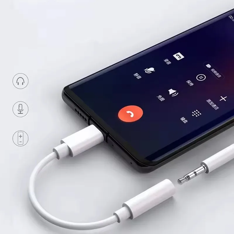 Type-C to 3.5mm Jack Audio Cable Adapter for Samsung Xiaomi Redmi Honor OPPO VIVO Realme Piexl Digital Signal Converter