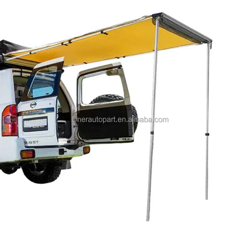 Custom Logo Sunscreen Car Awning Side Outdoor Rainproof Camping Canopy Van Installation Extension Side Tent view 2