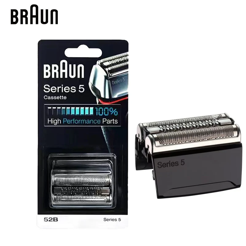 Braun 52B Series 5 Shaver Head Cassette Foil Cutter Replacement Blade for Braun Electric Razor 5190cc 5090 5030 5040S 5050CC