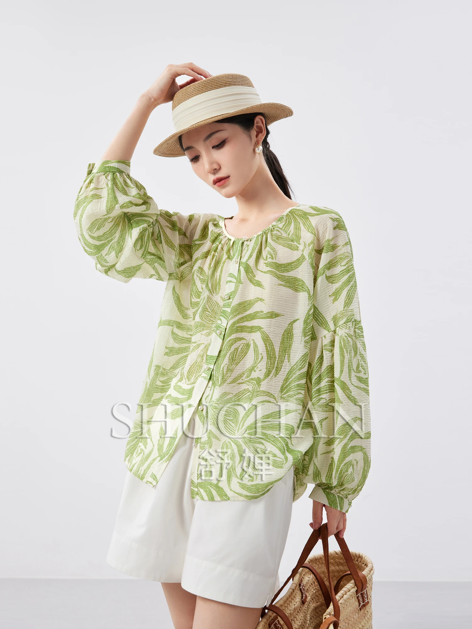 

Blusas Femininas Print Thin Women Shirt POLYESTER Viscose Long Sleeve Top Blusas Mujer De Moda