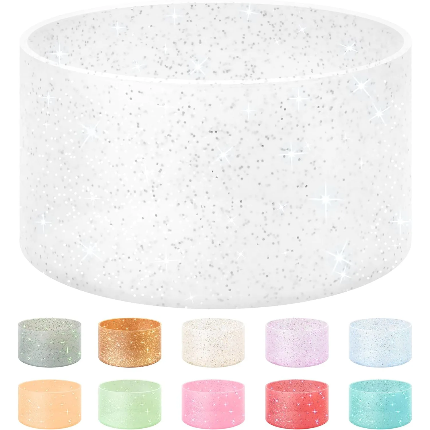 

bling 75mm silicone cup protection case storage vacuum bottle compatitable for Stanley 40oz anti slip scratch resistant