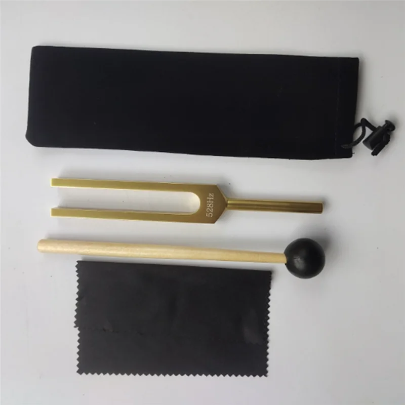

ABXF-528 Hz Tuning Fork, Gold Solfeggio Tuning Forks 528 Hz For Healing, Musical Instrument, Meditation, Relaxation Well-Made