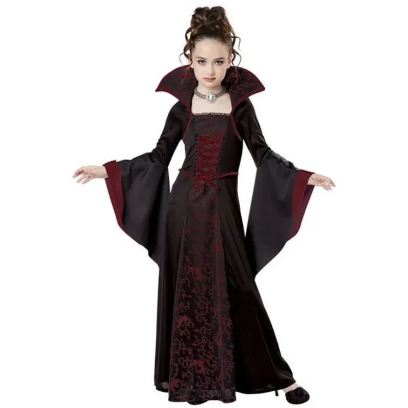 Halloween Cosplay Witch Vampire Costume for  Girls Disfraz Carnival Dress Up Party Mujer  Performance Clothing