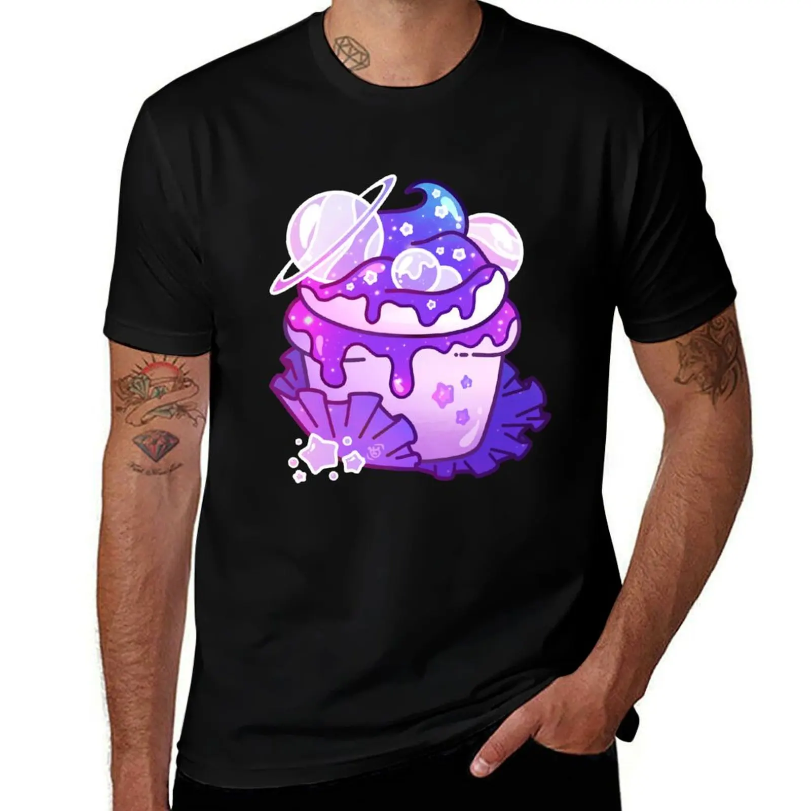 Pastel Galaxy Cupcake T-Shirt Summer Sports Quick Dry T-Shirt