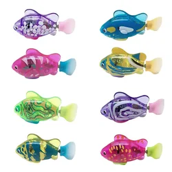 Cat LED Interactive Swimming Robot Fish Toy Water Cat Toys Indoor Play Electric Fish Toys To Stimulate Pet's Hunter Instincts