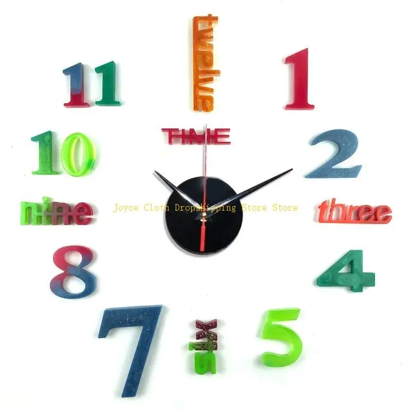 

Creative Numeral Clock UV Epoxy Resin Mold Wall Clocks Crystal Silicone Mould DIY Crafts Jewelry Home Decorations Mo 10CD