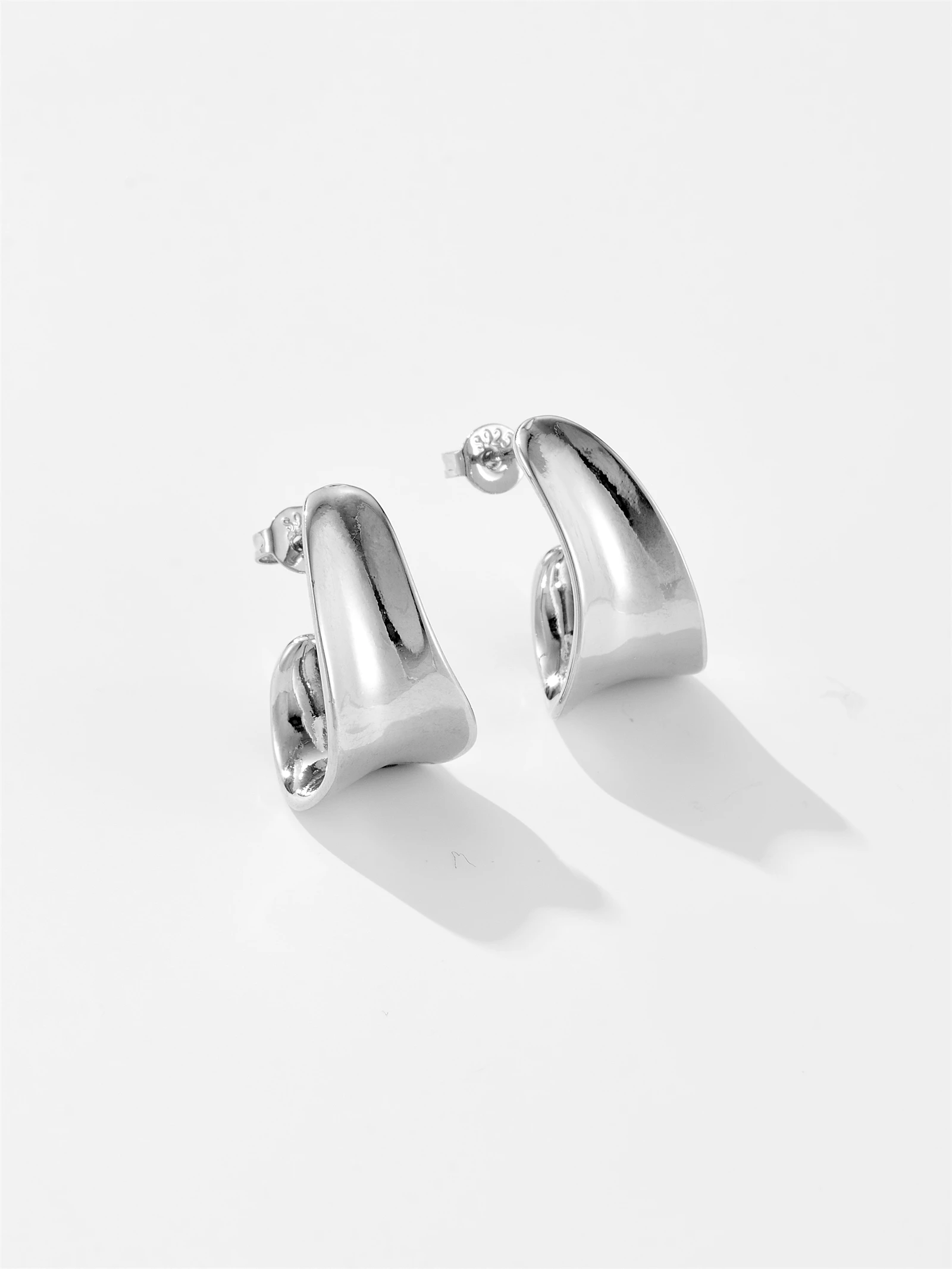 DPLAOPA 925 Sterling Silver Gold Hoop Loops Rock Punk Clips Earring Fine Jewelry 2024 Rock Punk Jewels