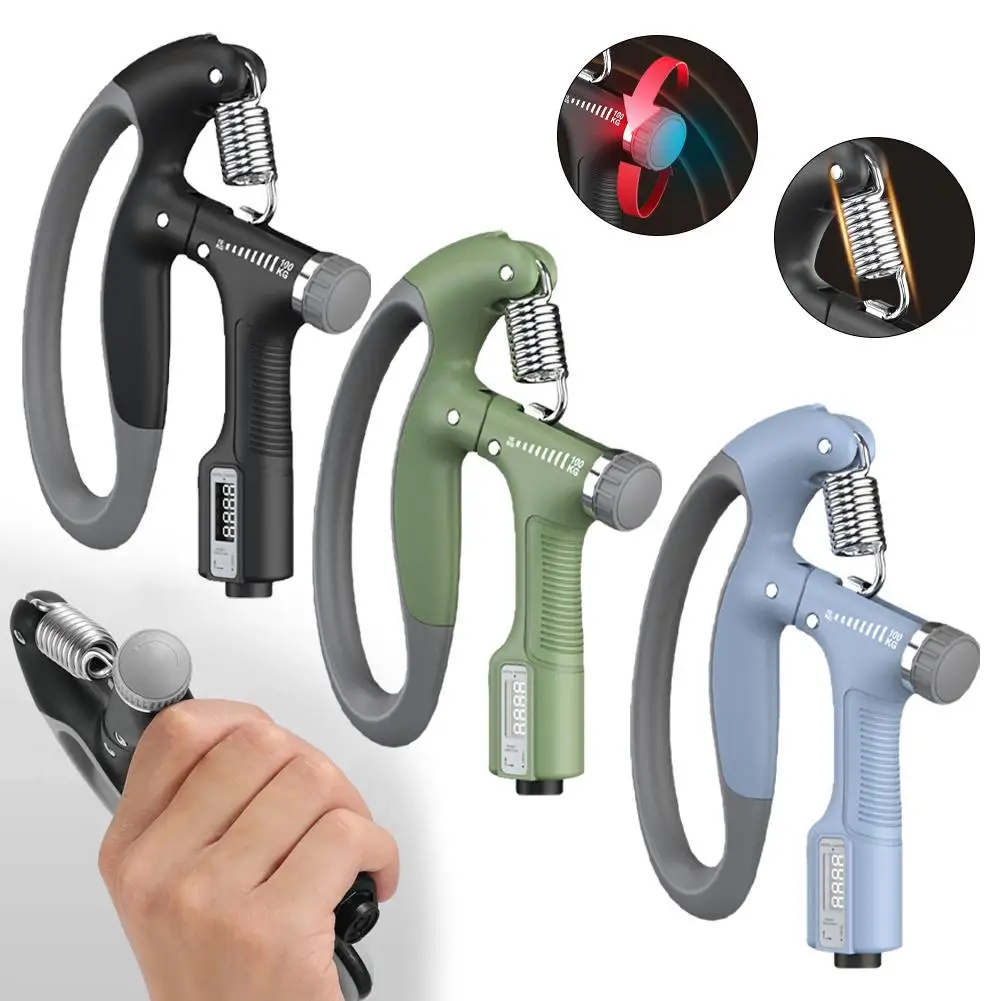 10-100kg Counting Hand Grip Wrist Pliers Professional Grip Device Intelligent Strength Fitness P2w5