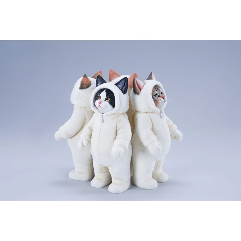 사전 판매 JXK 1/6 스케일 시뮬레이션 동물 모델 귀여운 스웨터 입은 고양이 피규어 데스크탑 장식 트렌디 장난감 선물