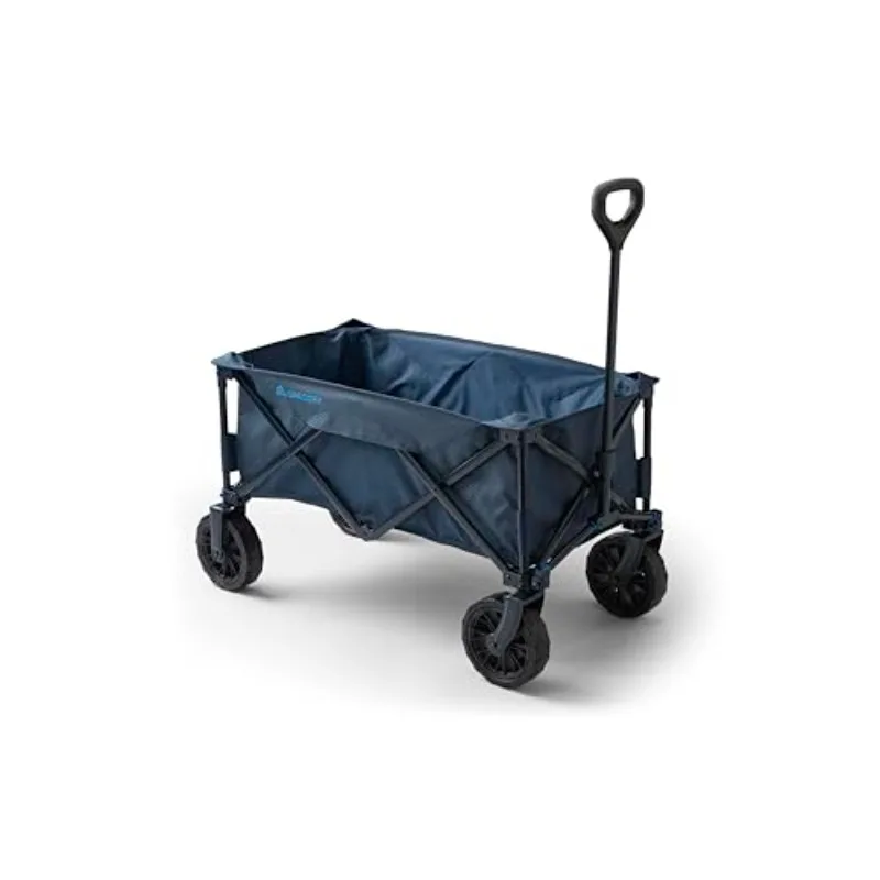 140L Folding Gear Wagon, Heavy Duty Utility Cart for Camping & Outdoor, Slate Blue, Customized