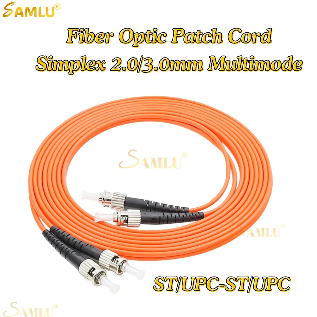 

OM2 5Pcs/Lot fiber optic patch cord ST-ST UPC duplex 50/125um ftth jumper DX optical fiber patch lead multi mode IL 0.3dB