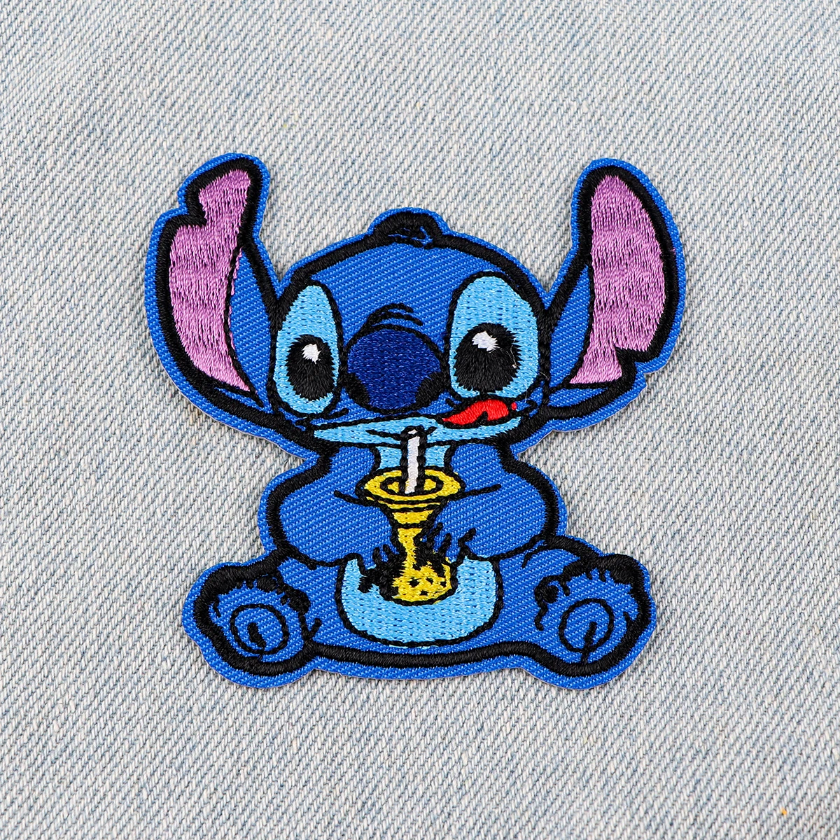 Joli Patch monstre bleu animaux patchs brodés sur vêtements fer sur patchs pour vêtements bricolage Patch vestes coudre autocollants