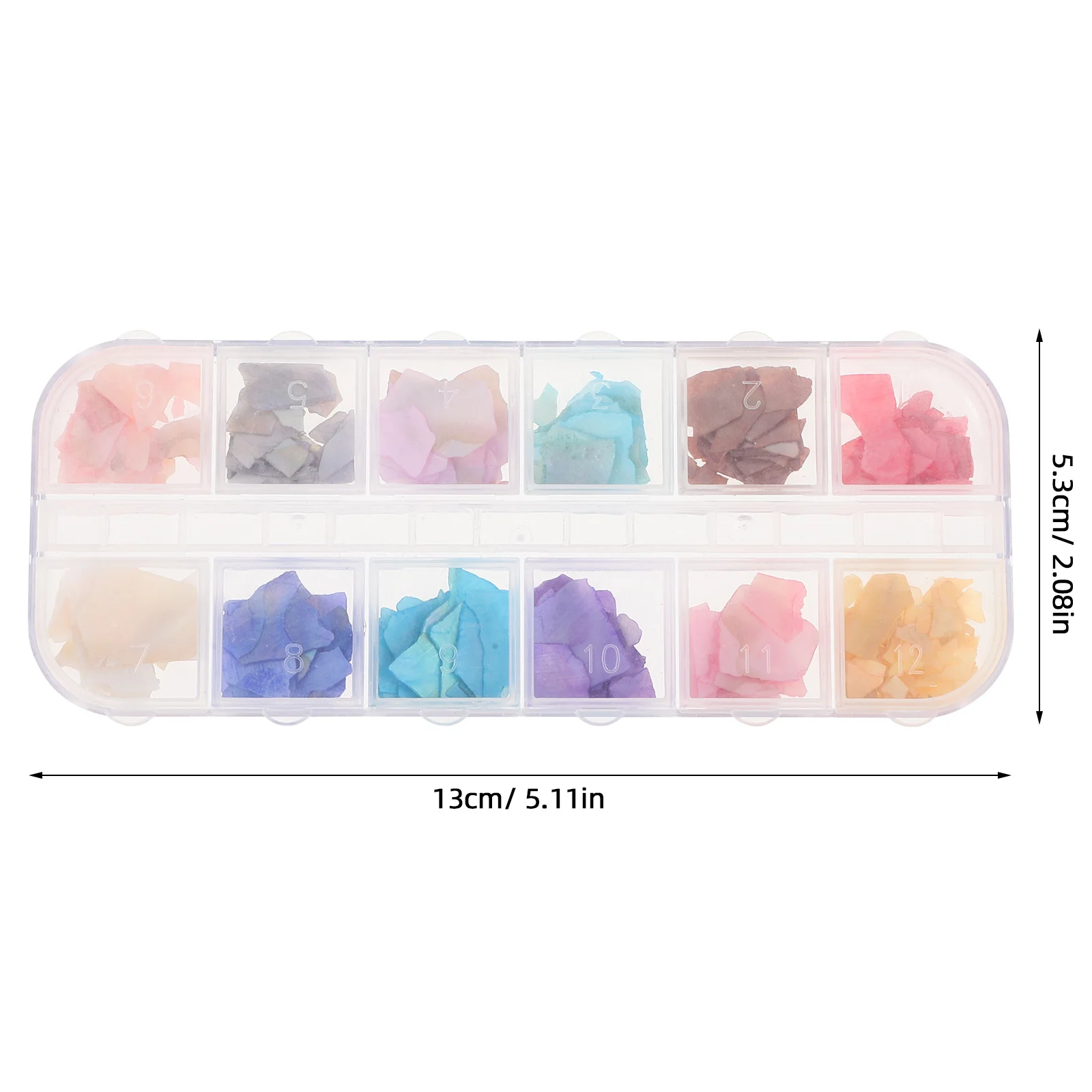 2Sets Shell Nagel Schmuck Stücke Set Abalone Stil Glänzende Nail art Zubehör Maniküre Werkzeuge Dekoration Kit Maniküre Werkzeuge