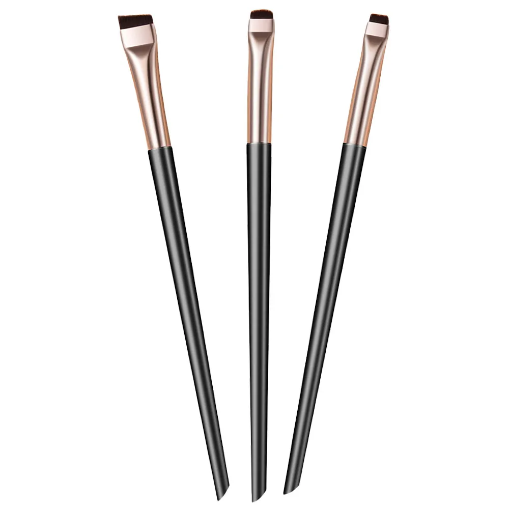 1 ensemble de pinceaux pour eye-liner, pinceaux de maquillage angulaires de précision, outil applicateur d'eye-liner pour usage professionnel et domestique, sourcils