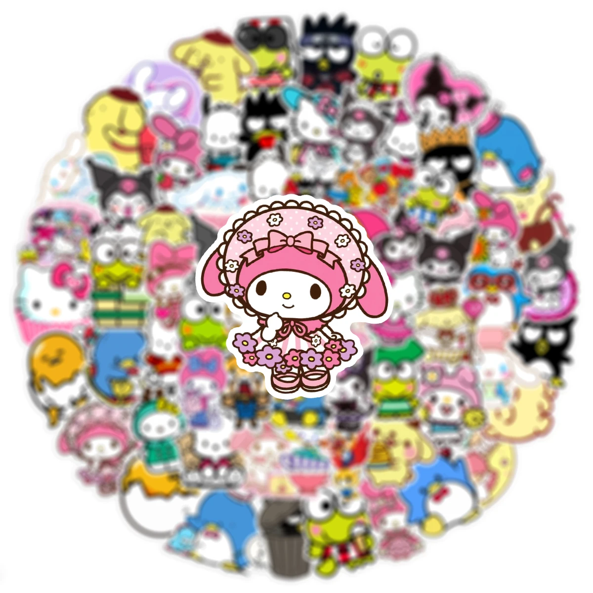 50/100 милые мультяшные коллекции Sanrio KItty, наклейки с граффити, справочники, чашки для багажа, коробки для канцелярских принадлежностей, декоративные наклейки