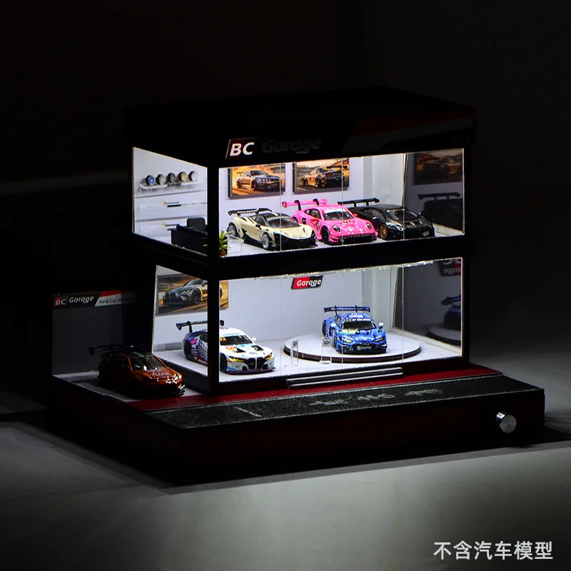 diorama-de-showroom-automobile-a-l'echelle-1-64-modele-bc-a-assembler-soi-meme-double-etage-avec-eclairage-led-micro-scene-de-rue-vitrine-pour-voitures-miniatures