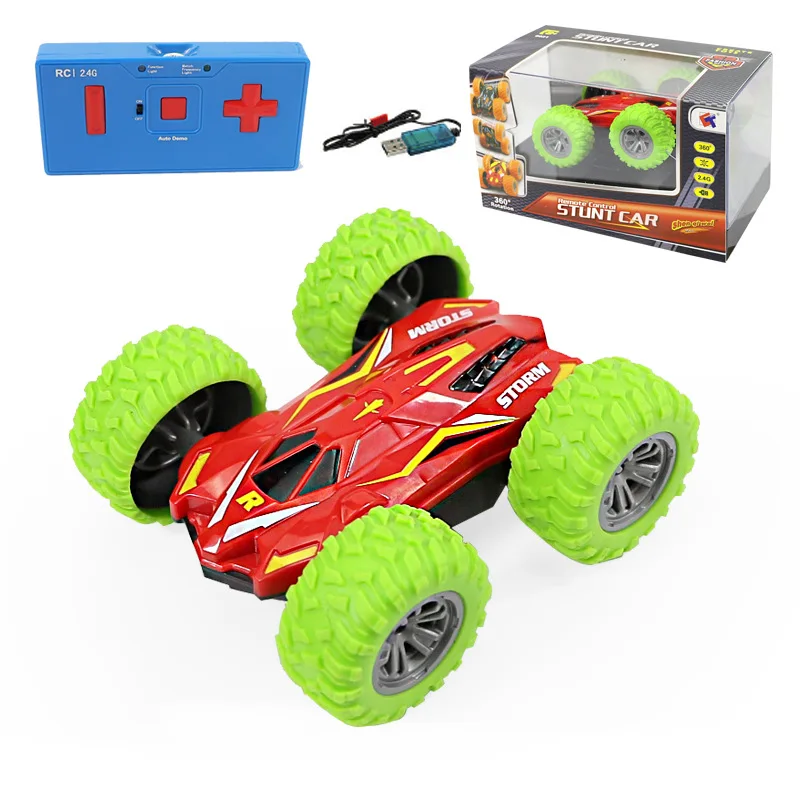 Remote Control Car RC Cars Stunt Car Mini Toy 4WD 2.4Ghz Double Sided 360° Rotating Electric Model Kids Xmas Toys Cars for Boys/