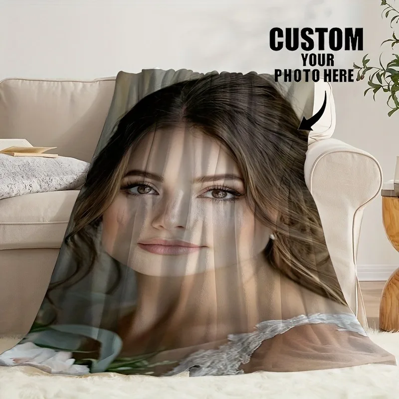 1 Personalized Photo Customized Patterned Blanket | Soft and lightweight, Suitable for All Seasons