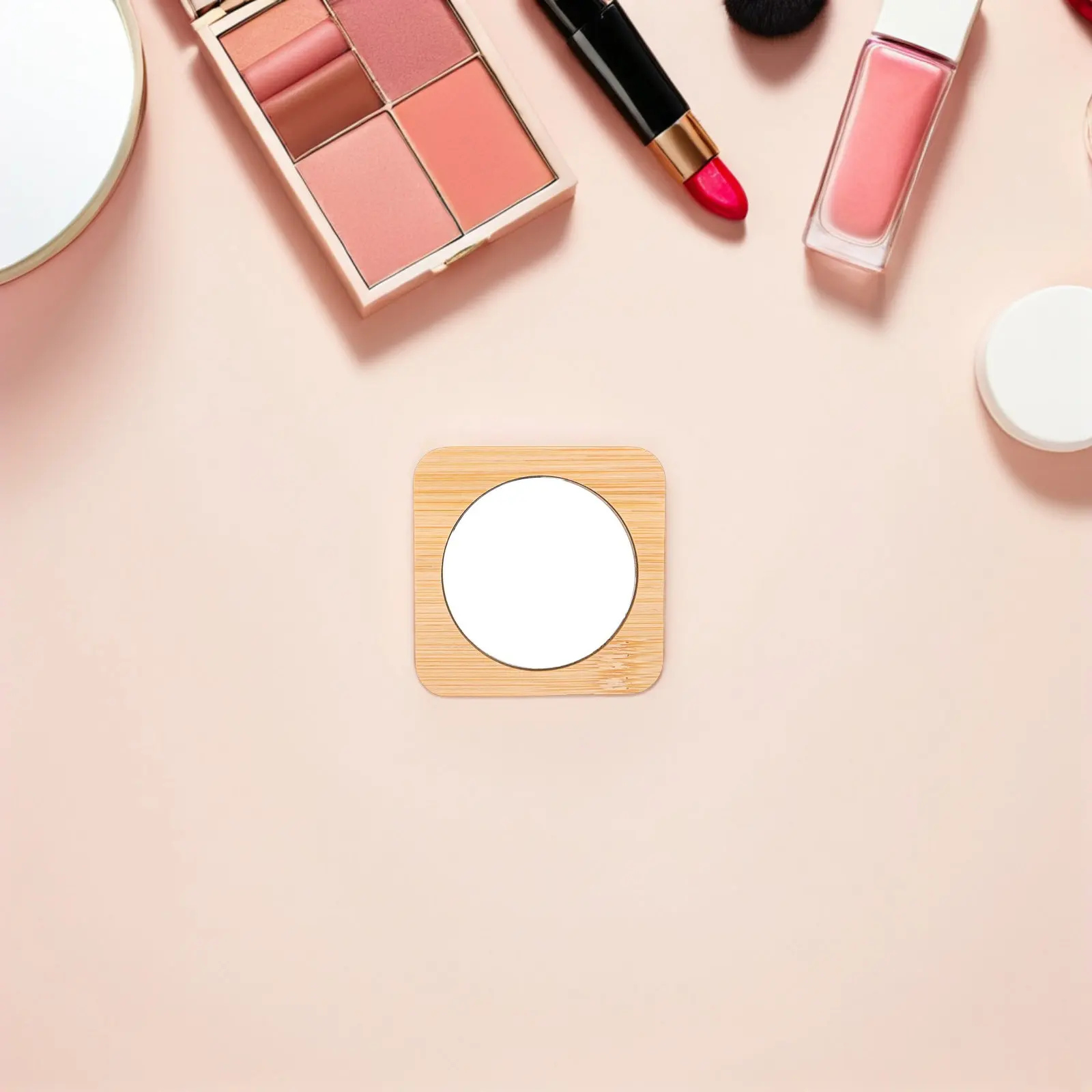 

12 шт. миниатюрных портативных зеркал для макияжа с деревянной ручкой, карманные зеркала для путешествий, компактные, легкие, для женщин и мужчин