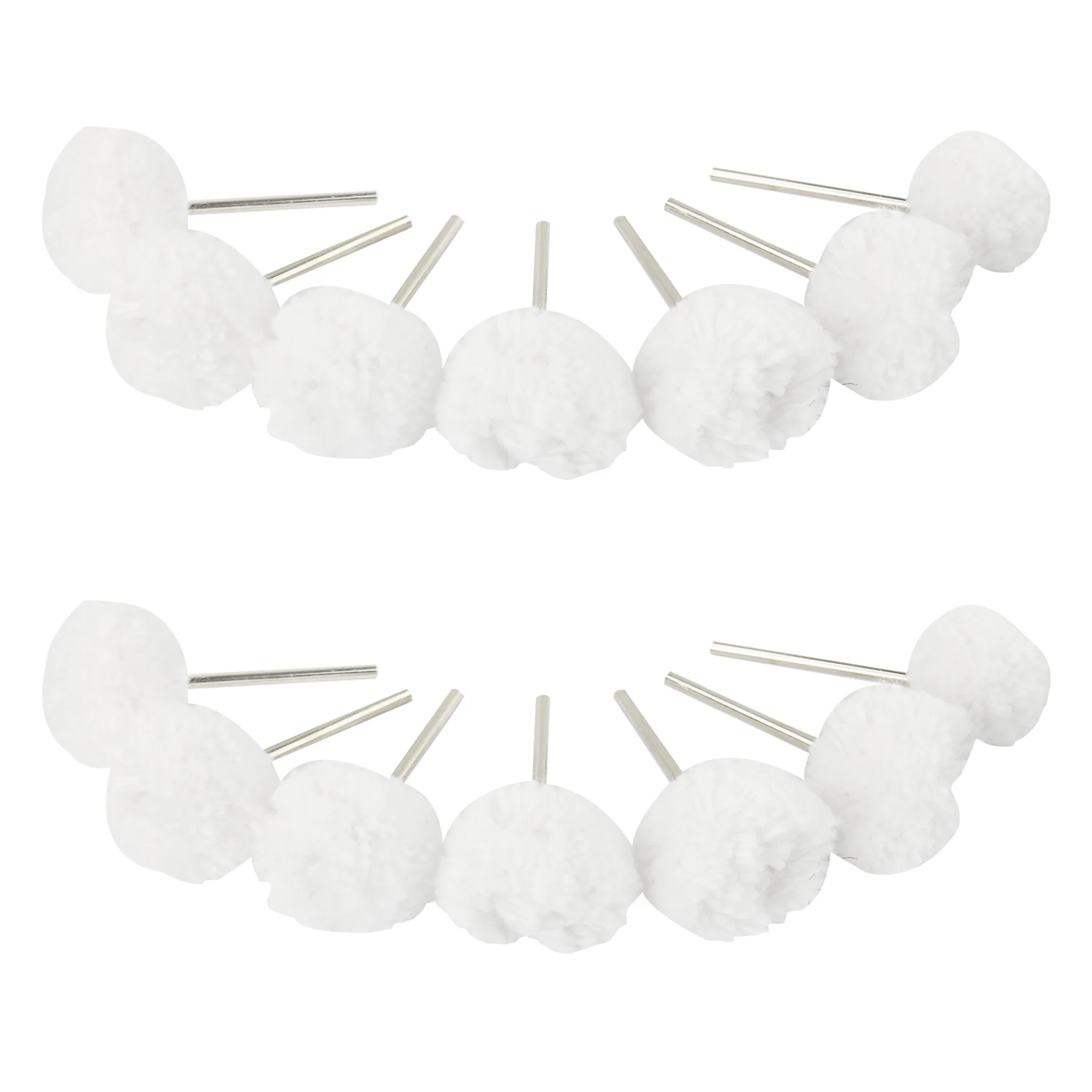 Mounted Cotton Polishing Wheel 2.35 Mm Shank For Rotary Tools Accessories Jewelry Watch Light Polish Pack Of 100 Pieces