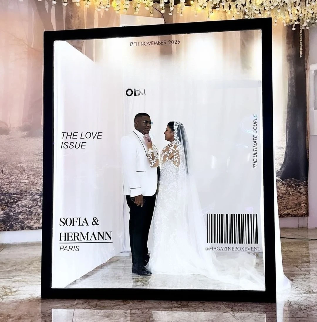 

Magazine photo kiosk box background custom wedding fashion photo kiosk box decoration weeding