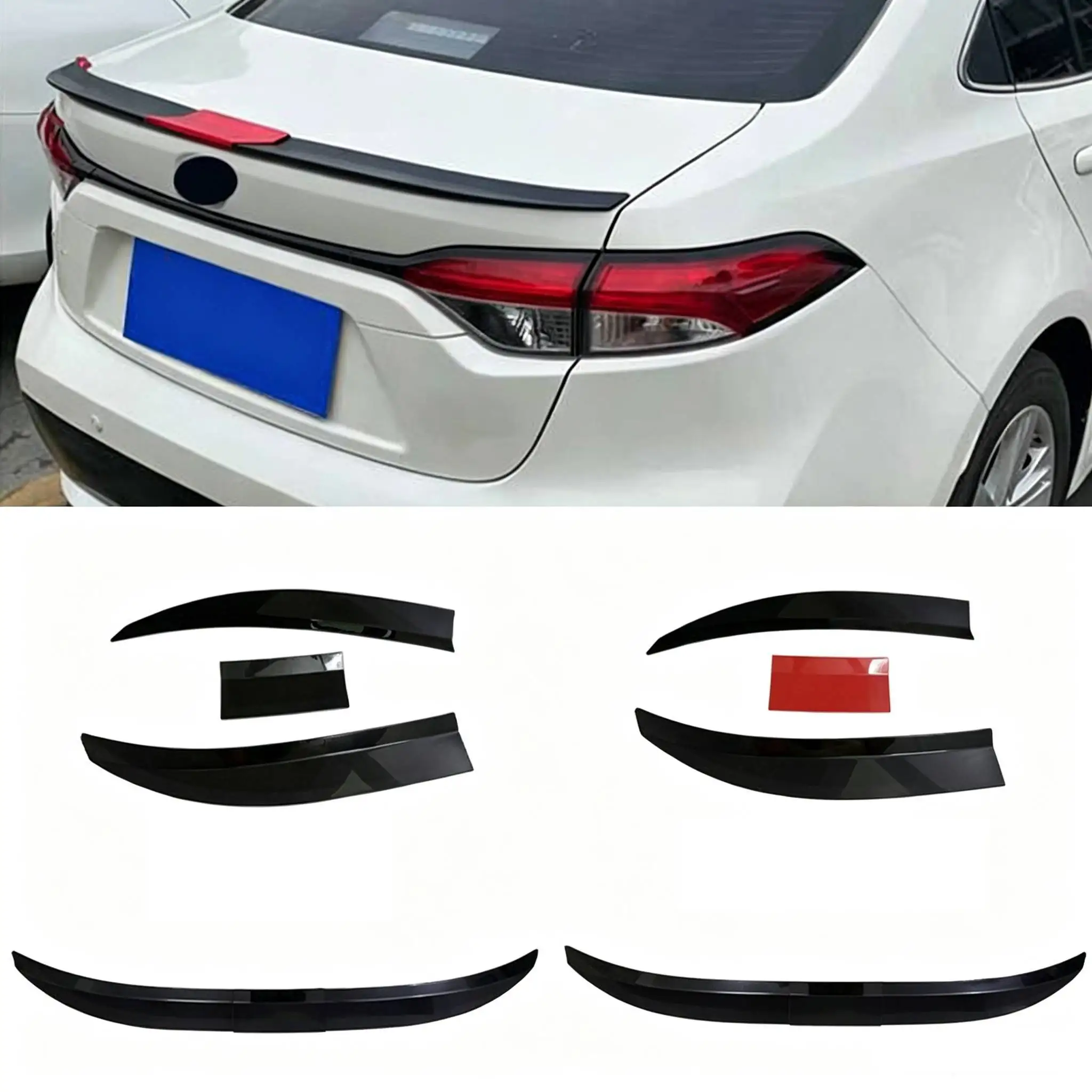 Universal 3‑Stage Adjustable Car Rear Spoiler, No Drilling Self‑Adhesive Sport Tail Wing Modification Decoration