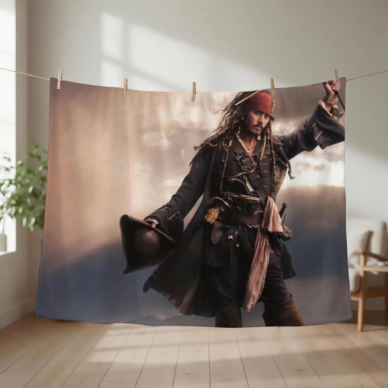 wallpaper Art Depp Throw Blanket couch cozy soft plush fuzzy picnic outdoor blanket