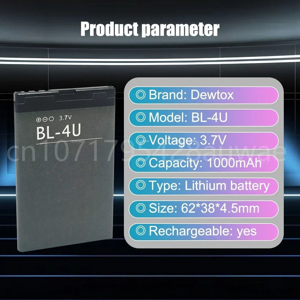 1000mAh BL-4U BL4U BL 4U بطارية ليثيوم لنوكيا آشا 210 300 305 306 308 309 311 501 503 استبدال البطارية
