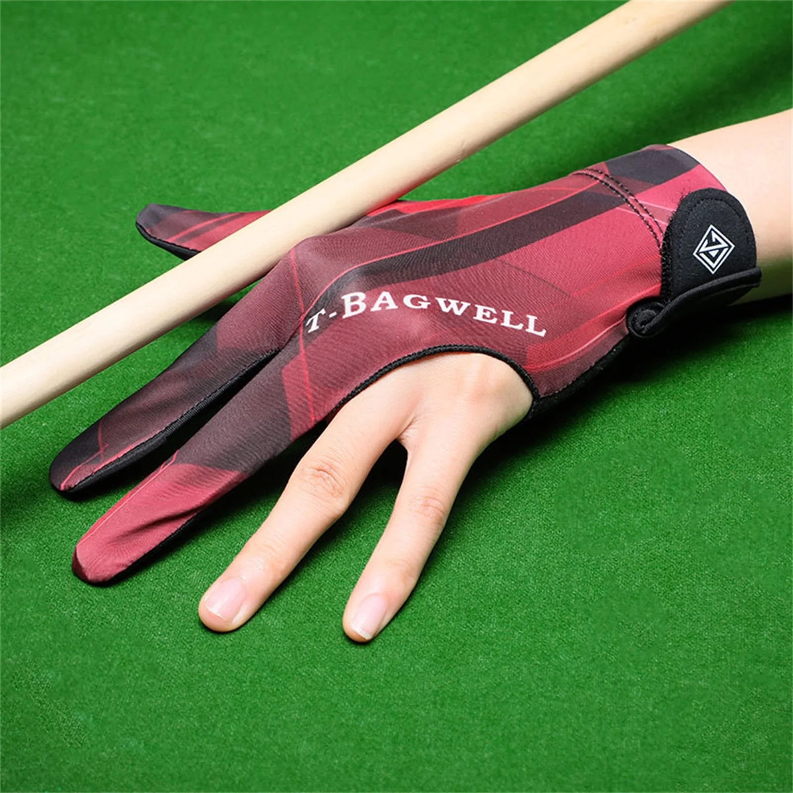 3 Fingers Pool Gloves Single Hand Gloves Nonslip Breathable Portable Sports Mitts Separate Finger Gloves for Men Playing Women