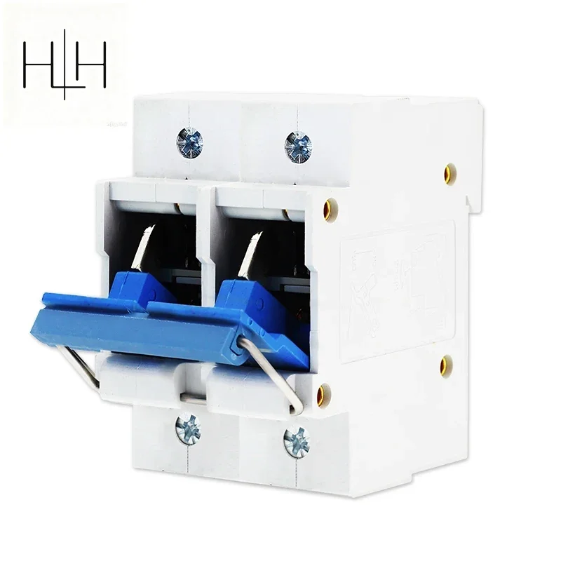 HLH 1 PCS SHY-125 2P Knife-type 125A Circuit Breaker Isolating Switch DIN Rail Mounted Guide Rail Photovoltaic Switches