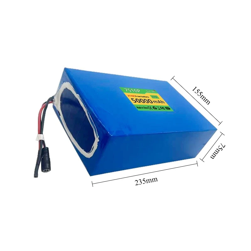 24V 50Ah 21700 Lithium Battery Pack 7S10P 1000W High-power Scooter Battery Box Charging