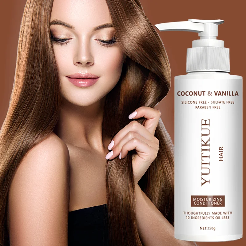 Acondicionador Capilar YUITIKUE de Coco y Vainilla |   Sin Sulfatos, Hidratante y Nutritivo Para Todo Tipo de Cabello 150g