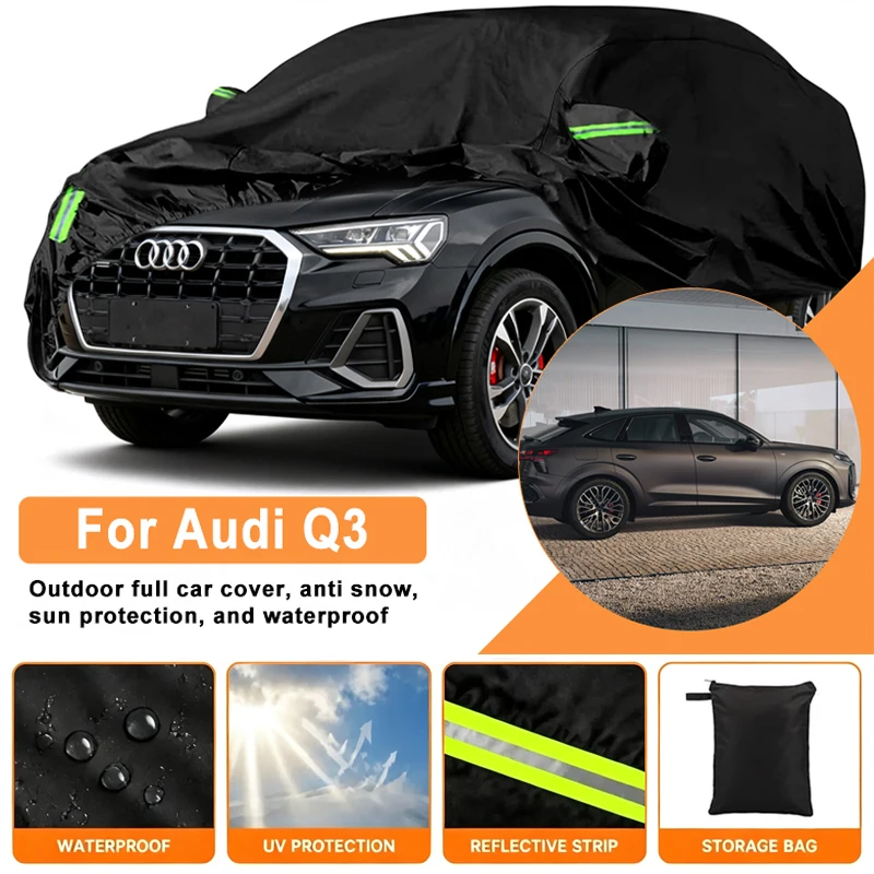 Waterproof Car Cover For Audi Q3 8U F3 Outdoor Full Car Cover Wind Sun UV Dust Rain Snow All Weather Protection