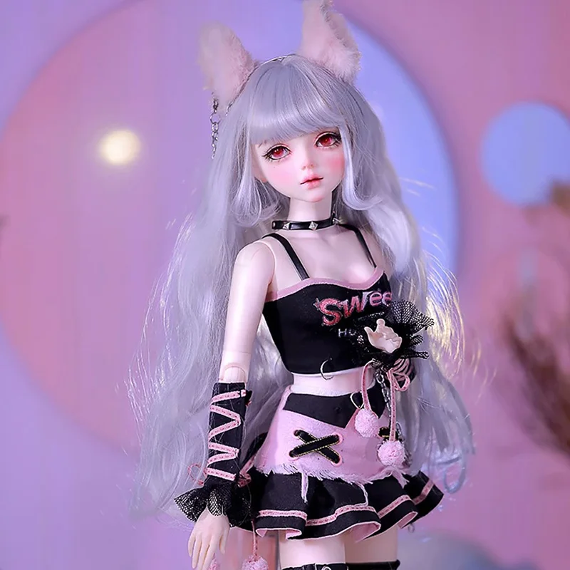 

1/3 BJD Doll Fox costume Designer makeup Ball Jointed 60CM Doll For Girls Gift Full Set Body With Fashion Clothes Shoes Wig