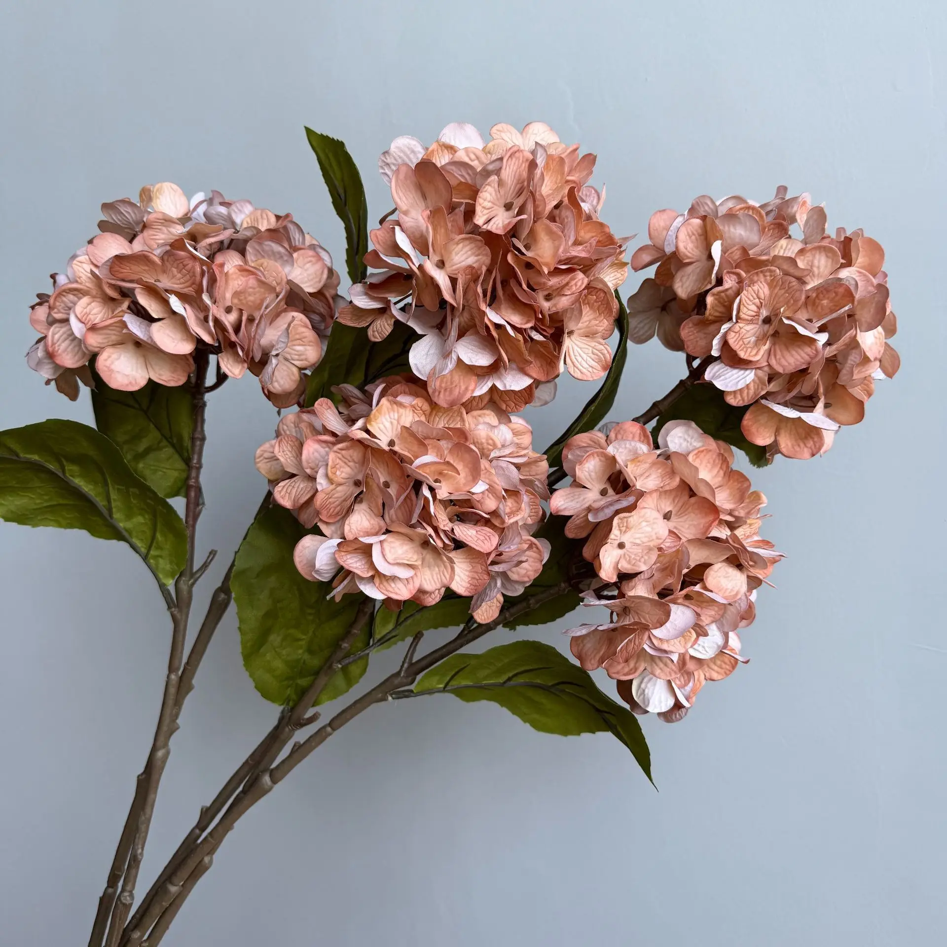 3 Stück Künstliche Hortensien mit Echtem Touch für Heimdekoration, Herbst-Hortensien, Hochzeitsblumenarrangements, Party-Tischdekoration – Detail 7