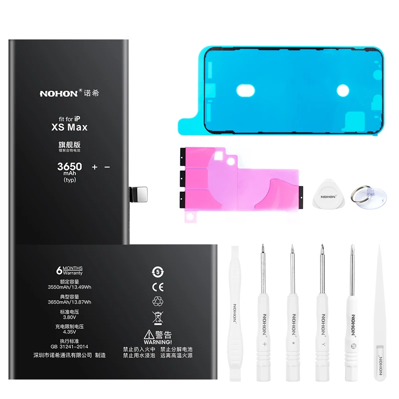 NOHON Battery for IPhone XS Max Xsmax High Capacity Battery Phone Replacement Batteries Good Quality Bateria Fast Shipping